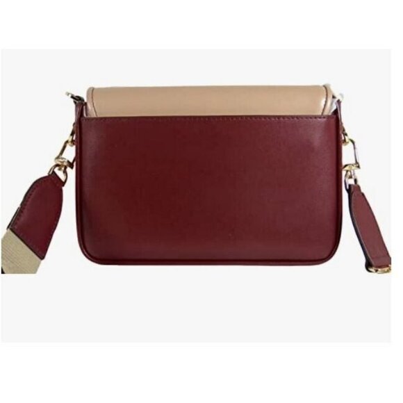 MICHAEL KORS Bradshaw leather women's crossbody messenger bag -BERRY MULTI - Picture 13 of 13